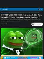 1,380,000,000,000 PEPE Tokens Added to Open Interest, Is Pepe Coin Price Set to Explode?