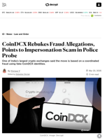 CoinDCX Rebukes Fraud Allegations, Points to Impersonation Scam in Police Probe - Decrypt
