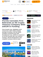 Florida Cannabis Firm Rebrands as 0G Crypto Treasury Company With $401M in Funding – News Bytes Bitcoin News