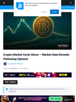 Crypto Market Cycle Slows – Market Data Reveals Flattening Uptrend | Bitcoinist.com