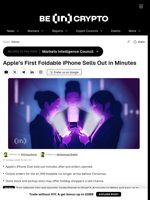 Apple’s First Foldable iPhone Sells Out in Minutes