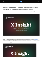 BitMart Introduces X Insight, an AI Solution That Converts Crypto Talk Into Market Analysis - Visionary Financial