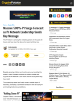 Massive 500% PI Surge Forecast as Pi Network Leadership Sends Key Message
