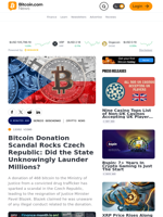 Bitcoin Donation Scandal Rocks Czech Republic: Did the State Unknowingly Launder Millions? – Crypto News Bitcoin News