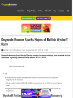 Dogecoin Bounce Sparks Hopes of Bullish Wyckoff Rally