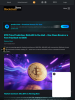 BTC Price Prediction: $65,600 Is the Wall — One Clean Break or a Fast Trip Back to $63K - Blockchain.News