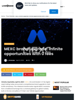 MEXC brand upgrade: Infinite opportunities with 0 fees | Live Bitcoin News