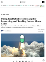 Pump.fun Debuts Mobile App for Launching and Trading Solana Meme Coins - Decrypt