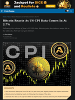 Bitcoin Reacts As US CPI Data Comes In At 2.7%