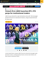 LMAX Launches Bitcoin, Ether Perps for Institutions