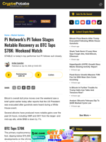 Pi Network's PI Token Stages Notable Recovery as BTC Taps $78K: Weekend Watch