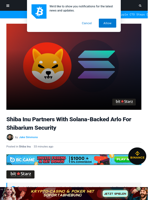Shiba Inu Partners With Solana-Backed Arlo For Shibarium Security