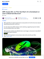 XRP Price Gains Strength: Come Back or Dead Cat Bounce?