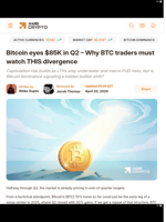 Bitcoin eyes $85K in Q2 - Why BTC traders must watch THIS divergence - AMBCrypto