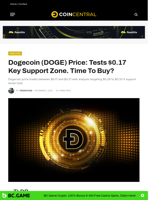 Dogecoin (DOGE) Price: Tests $0.17 Key Support Zone. Time To Buy? - CoinCentral