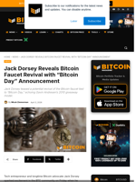 Jack Dorsey Teases Bitcoin Faucet Revival With “Bitcoin Day” Post