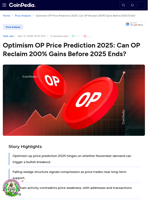 Optimism OP Price Prediction 2025: Can OP Reclaim 200% Gains Before 2025 Ends?