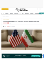 Iran's top advisor warns US on Strait of Hormuz, ceasefire odds drop