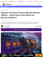 Massive US Storm Forces Bitcoin Miners Offline – What Does That Mean for Bitcoin Holders?