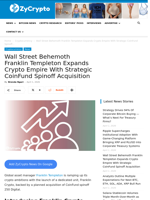 Wall Street Behemoth Franklin Templeton Expands Crypto Empire With Strategic CoinFund Spinoff Acquisition ⋆ ZyCrypto
