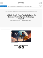 Is HBAR Ready For A Parabolic Surge As Demand For Hashgraph Technology Grows?