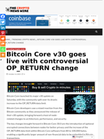 Bitcoin Core v30 goes live with controversial OP_RETURN change - The Crypto News Wire