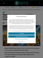 Ripple Impact Surpasses $200M in Funding—2024 Report Showcases Global Progress - Crypto News Flash