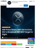 XRP Price News: XRP Set to Echo ZEC’s Breakout: $8-$10 Target In Sight | Live Bitcoin News