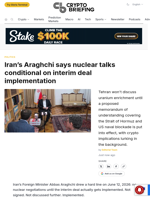 Iran's Araghchi says nuclear talks conditional on interim deal implementation