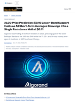 ALGO Price Prediction: $0.10 Lower-Band Support Holds as All Short-Term Averages Converge Into a Single Resistance Wall at $0.11 - Blockchain.News