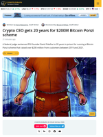 PGI CEO Gets 20 Years Over $200M Crypto Investment Scheme