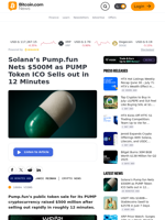 Solana’s Pump.fun Nets $500M as PUMP Token ICO Sells out in 12 Minutes – Crypto News Bitcoin News