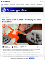 Crypto Crash in 2026? New Data Points to a Shocking Timeline