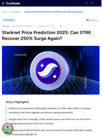 Starknet Price Prediction 2025: Can STRK Recover 250% Surge Again?