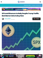 SPX and Ethereum to Rally Despite Trump Tariffs: Best Meme Coins to Buy Now