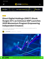 Direct Digital Holdings (DRCT) Stock: Surges 24% as Colossus SSP Launches 2025 Momentum Program Empowering Independent Creators