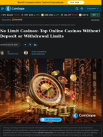 No Limit Casinos: Top Online Casinos Without Deposit or Withdrawal Limits