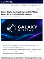 Galaxy Digital Earnings Surprise: GLXY Stock Jumps 8% as Profitability Strengthens