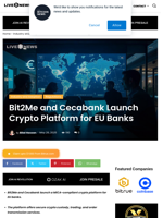 Bit2Me and Cecabank Launch Crypto Platform for EU Banks | Live Bitcoin News