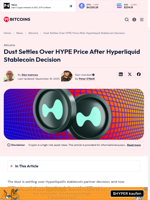 Dust Settles Over HYPE Price After Hyperliquid Stablecoin Move