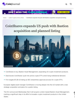 CoinShares expands US push with Bastion acquisition and planned listing - CoinJournal