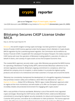 Bitstamp Secures CASP License Under MiCA