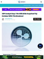 XRP Analyst Says ‘We Will All Be Surprised’ By October With This Breakout