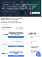 Nvidia CEO Jensen Huang Pushes Back On Elon Musk's Plan To Build Chip Fab, Says What TSMC Does Is 'Extremely Hard' - NVIDIA (NASDAQ:NVDA), Intel (NASDAQ:INTC) - Benzinga