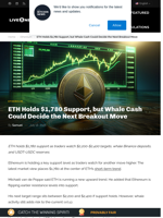 ETH Holds $1,780 Support, but Whale Cash Could Decide the Next Breakout Move | Live Bitcoin News