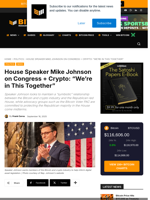 House Speaker Mike Johnson On Congress + Crypto: “We’re In This Together”