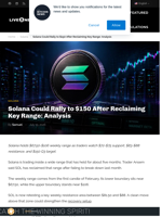 Solana Could Rally to $150 After Reclaiming Key Range: Analysis | Live Bitcoin News