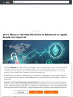 eToro Plans to Tokenize US Stocks on Ethereum as Crypto Regulation Improves - Brave New Coin