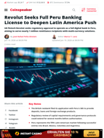 Revolut Seeks Full Peru Banking License to Deepen Latin America Push - Coinspeaker