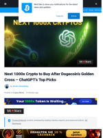 Next 1000x Crypto to Buy After Dogecoin's Golden Cross – ChatGPT's Top Picks